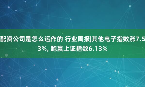 配资公司是怎么运作的 行业周报|其他电子指数涨7.53%, 跑赢上证指数6.13%