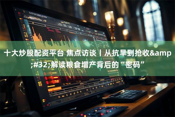 十大炒股配资平台 焦点访谈丨从抗旱到抢收 解读粮食增产背后的“密码”